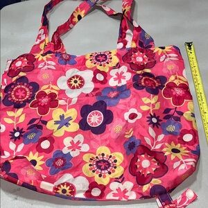 Source Unknown Floral Travel Bag in Pink and Purple